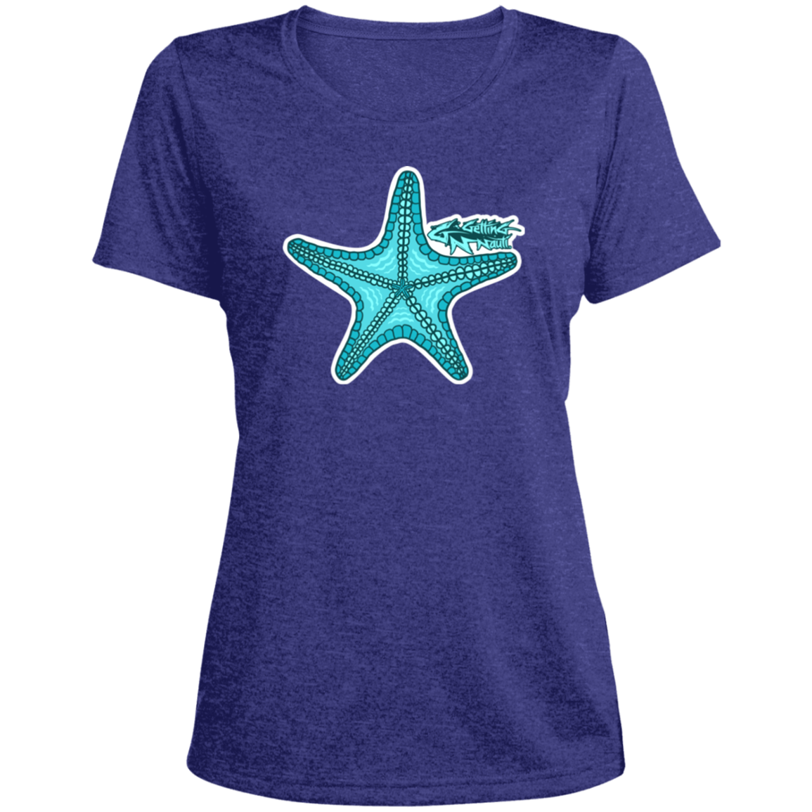 Retro Starfish -  Ladies' Performance T-Shirt