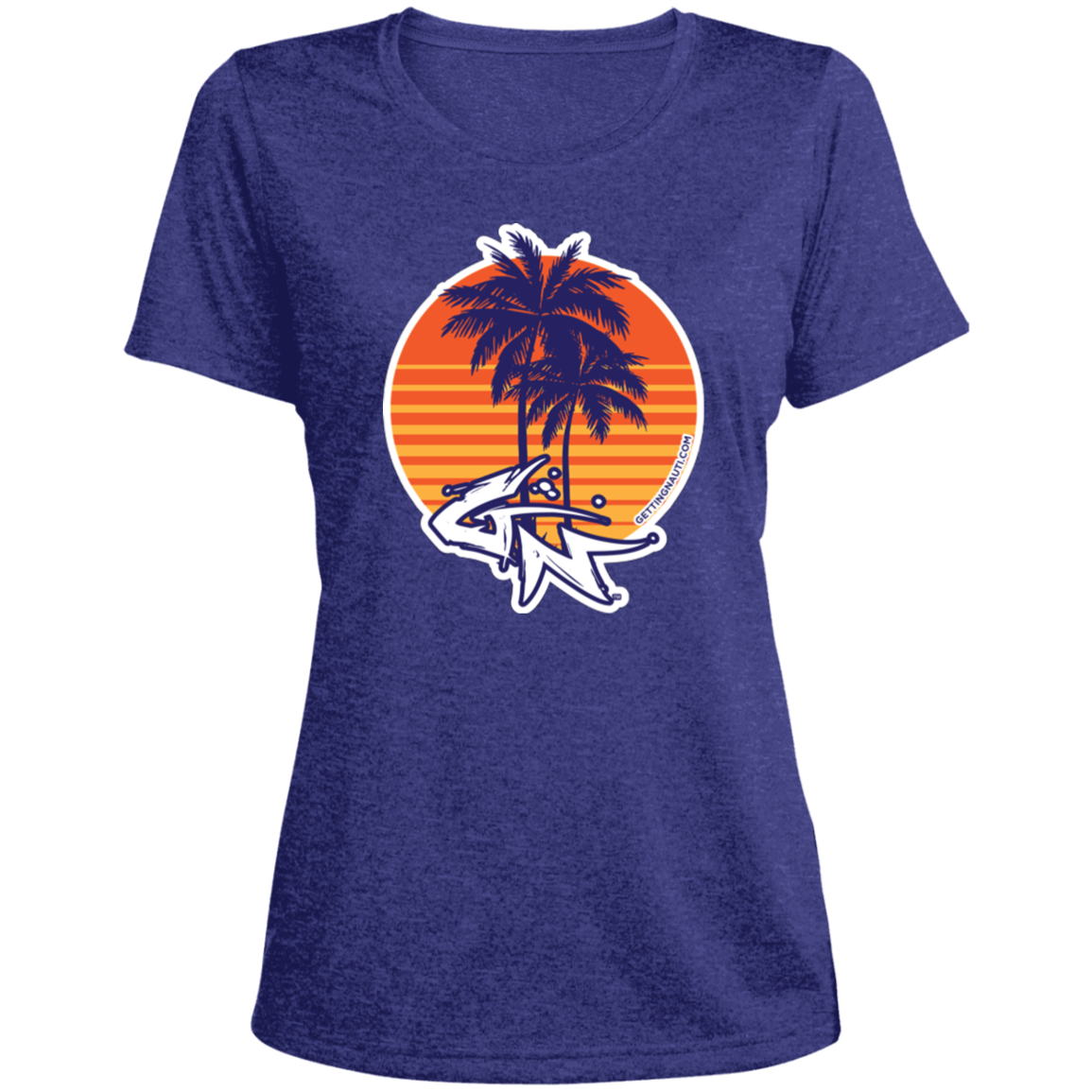 Retro Palm Trees - Ladies' Performance T-Shirt