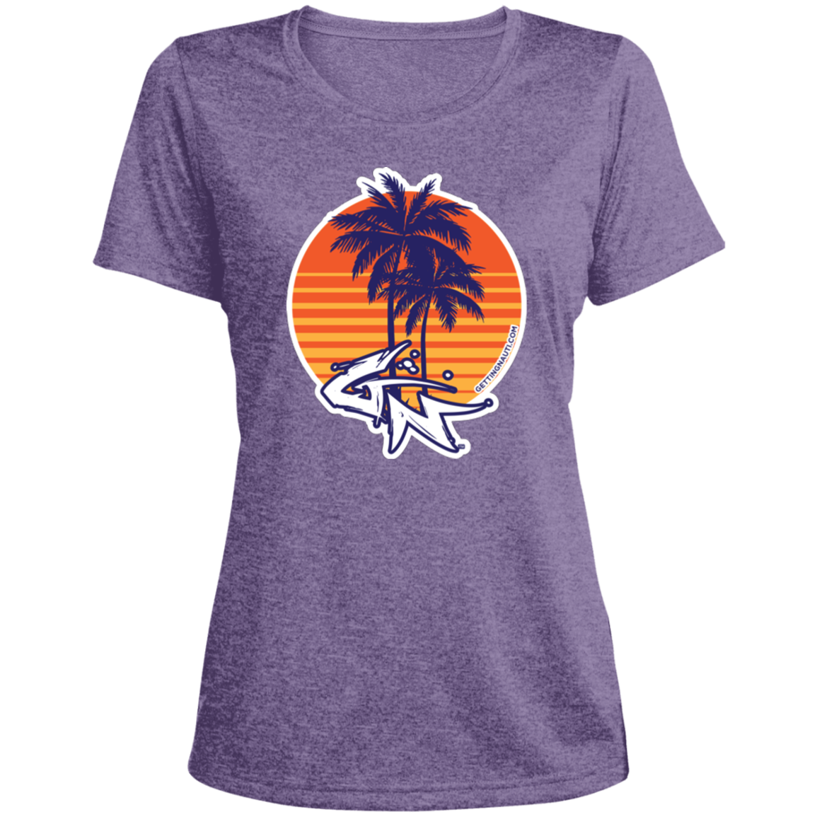 Retro Palm Trees - Ladies' Performance T-Shirt