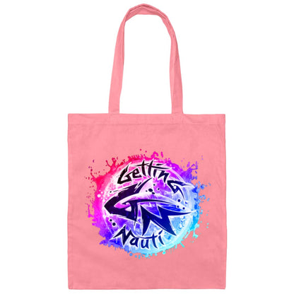 Pink & Blue Splash - Canvas Tote Bag