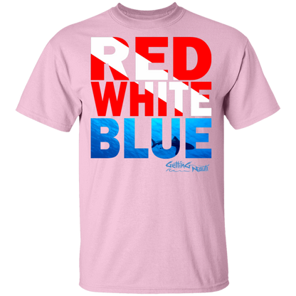 SCUBA Red, White, Blue - Cotton T-Shirt