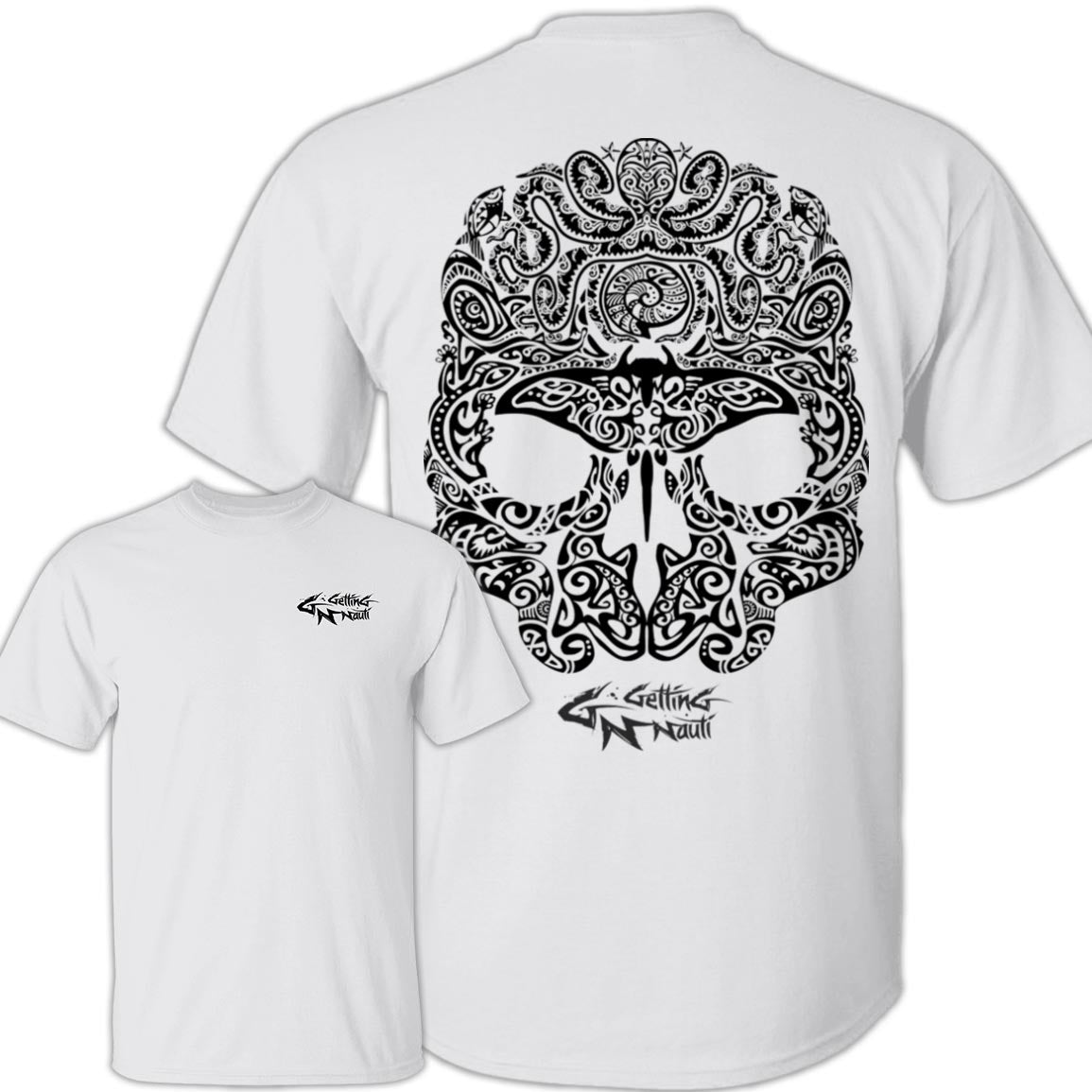 Maori Sealife Skull - Cotton T-Shirt