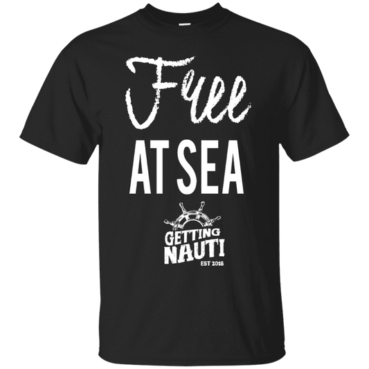 T-Shirts - Free At Sea - Cotton T-Shirt