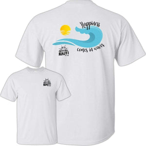 T-Shirts - Happiness Comes In Waves - Cotton T-Shirt