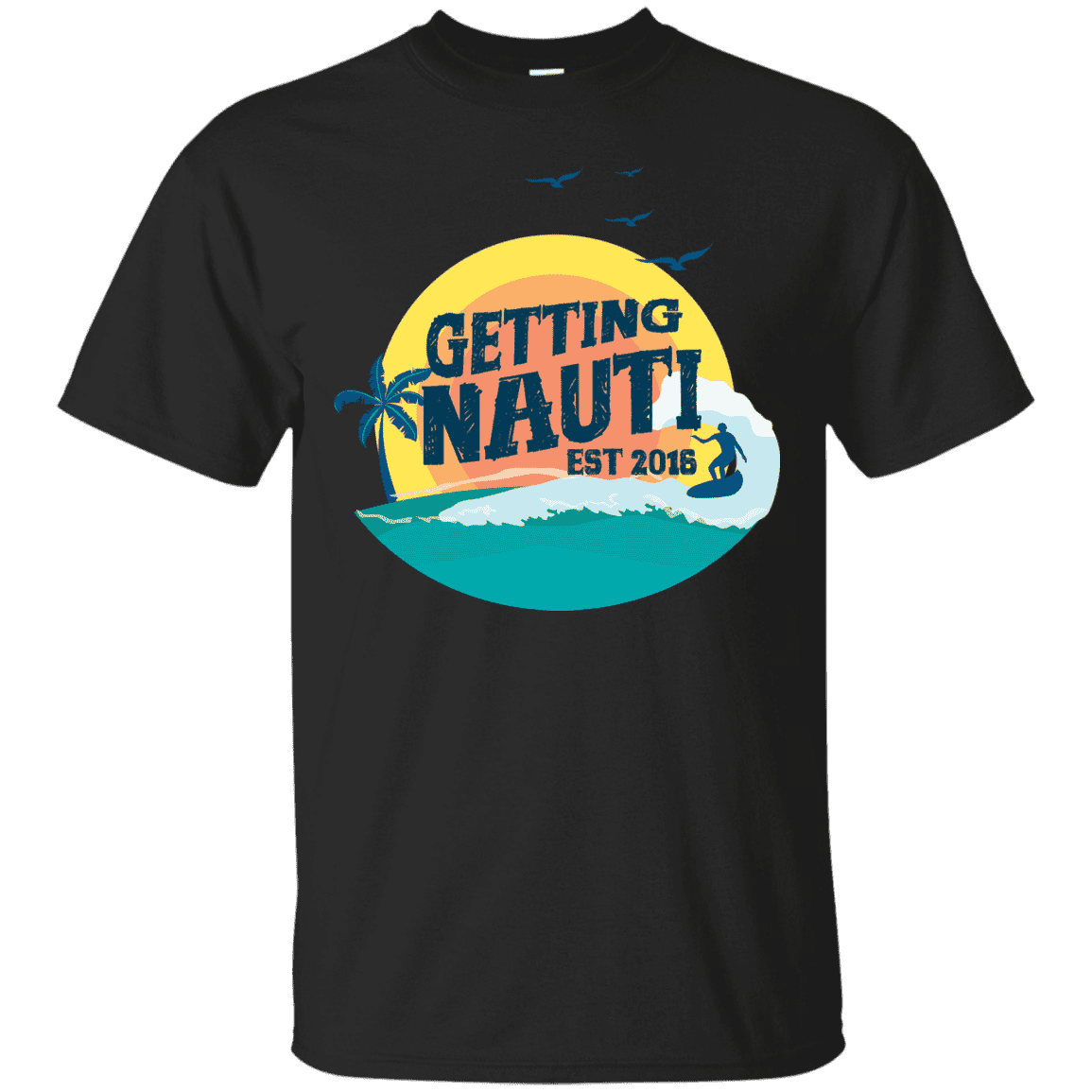 T-Shirts - Sunrise Surfer - Cotton T-Shirt